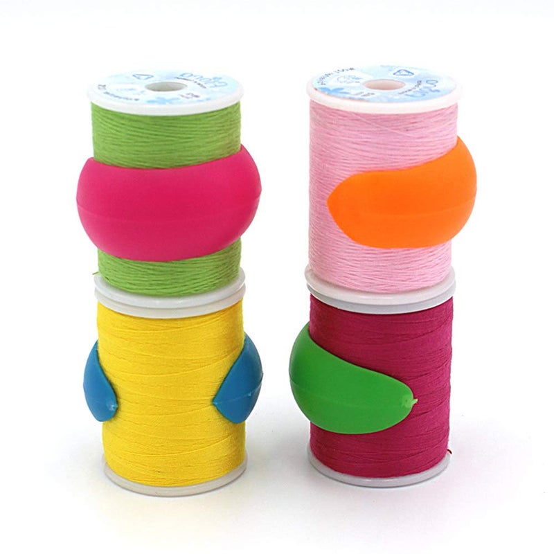 Miamay Thread Spool Savers Huggers Avoid Loose Ends or Thread Tails Prevent Thread Tails from Unwinding No Loose Ends for Sewing Thread Spools (16 Pieces) - Image 3